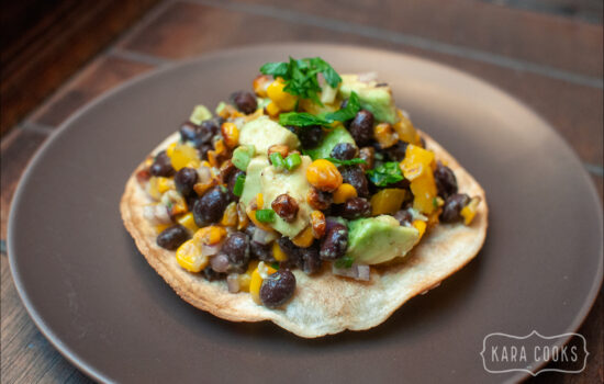 Bean and Corn Tostadas: A One-Person Meal Hack